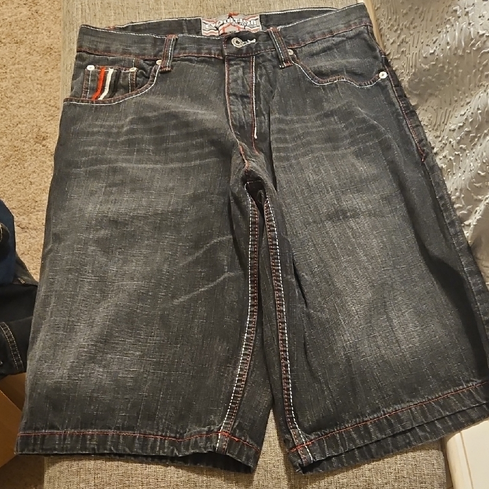 Evolution Dark Gray Jean Shorts for Men